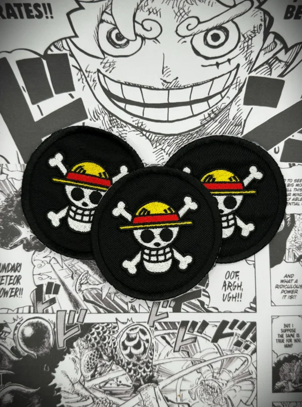 Anime One Piece, Strawhat Iron-On Embroidered Patch