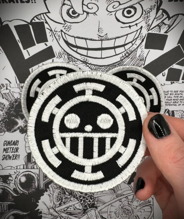 Anime One Piece, Trafalgar Law, Iron-On Embroidered Patch - Image 2