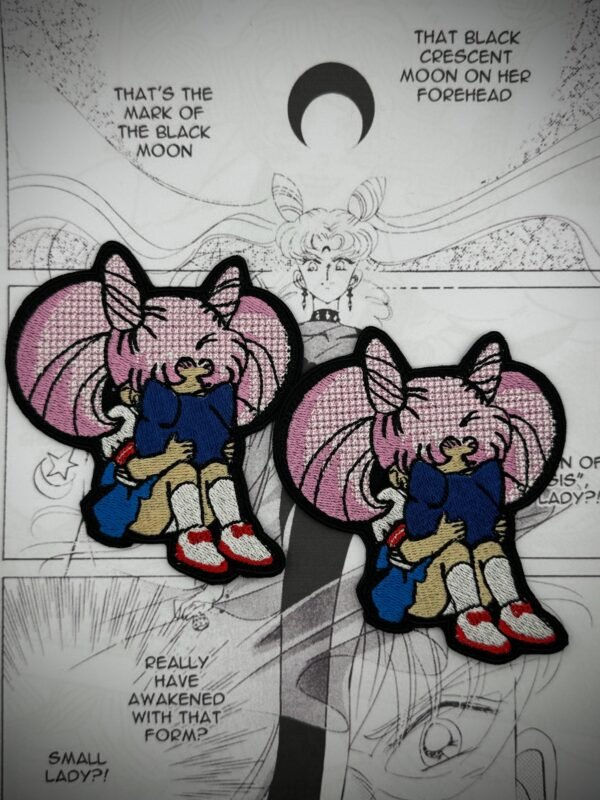 Anime Sailor Chibi Moon, Chibiusa, Usagi, Iron-On Embroidered Patch - Image 2