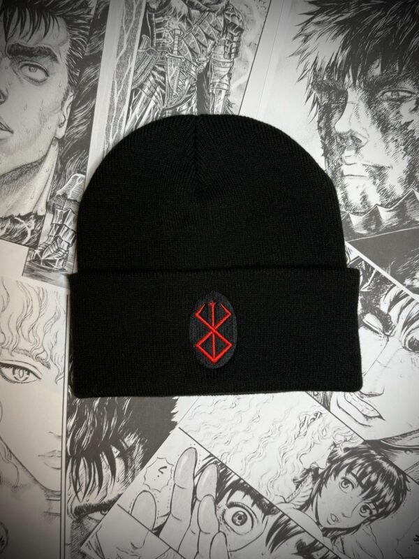 Anime Berserk Brand of Sacrifice Emblem, Embroidered Beanie - Image 2