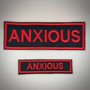 Anxious Dog Velcro Harness Patch | Waterproof Canvas Warning Patch for Dogs | Reactive Dog Patch | Custom Thread Colour | Mini & Large Sizes