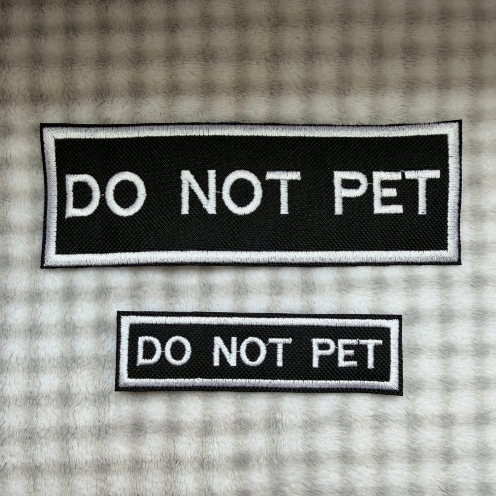 Do Not Pet Dog Velcro Harness Patch | Waterproof Canvas Warning Patch | Service Dog Patch | Dog Harness Badge | Mini & Large Sizes - Image 4