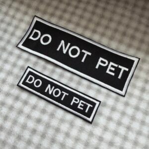 Do Not Pet Dog Velcro Harness Patch | Waterproof Canvas Warning Patch | Service Dog Patch | Dog Harness Badge | Mini & Large Sizes