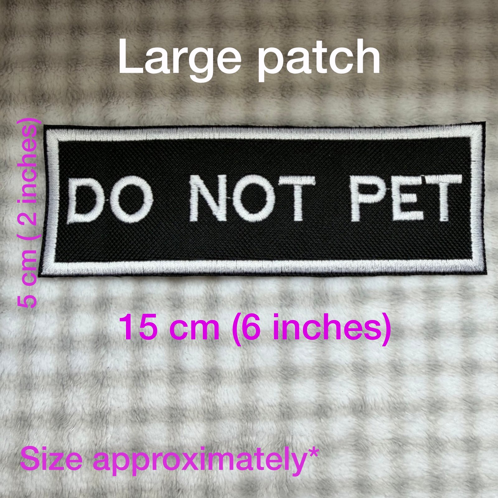 Do Not Pet Dog Velcro Harness Patch | Waterproof Canvas Warning Patch | Service Dog Patch | Dog Harness Badge | Mini & Large Sizes - Image 5