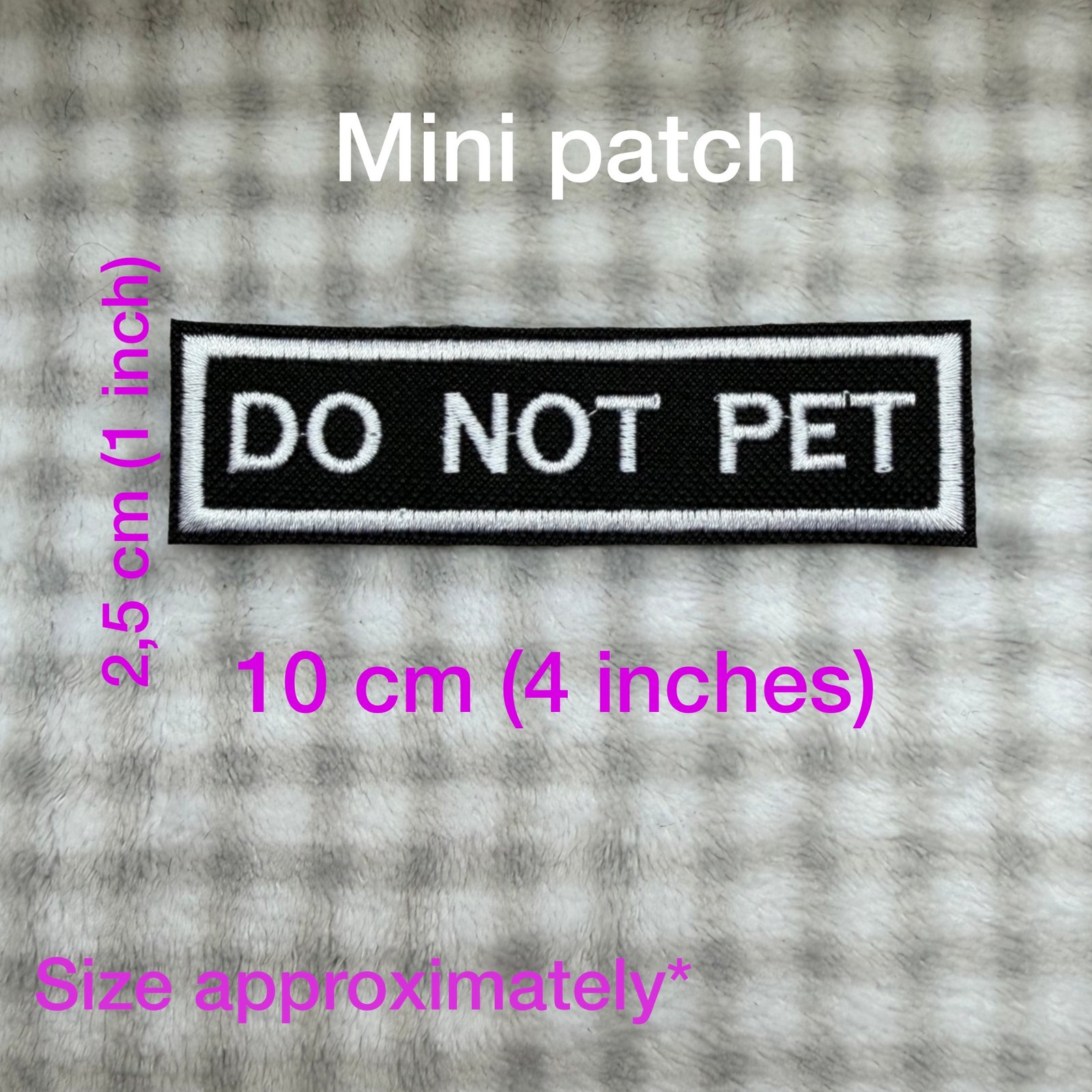 Do Not Pet Dog Velcro Harness Patch | Waterproof Canvas Warning Patch | Service Dog Patch | Dog Harness Badge | Mini & Large Sizes - Image 6