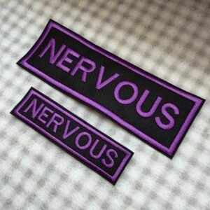 Nervous Dog Velcro Harness Patch | Waterproof Canvas Dog Warning Patch | Anxious Dog Badge | Dog Needs Space Patch | 2 Sizes Available