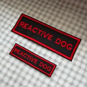 Reactive Dog Velcro Harness Patch | Waterproof Canvas Warning Dog Patch | Dog Needs Space Badge | Service & Training Dog Patch | 2 Sizes