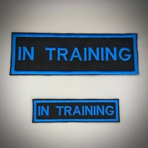 In Training Dog Velcro Harness Patch | Waterproof Canvas Dog Training Patch | Puppy Training Badge | Service Dog Training Patch | 2 Sizes