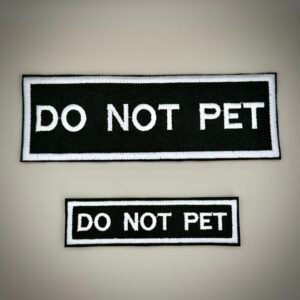 Do Not Pet Dog Velcro Harness Patch | Waterproof Canvas Warning Patch | Service Dog Patch | Dog Harness Badge | Mini & Large Sizes